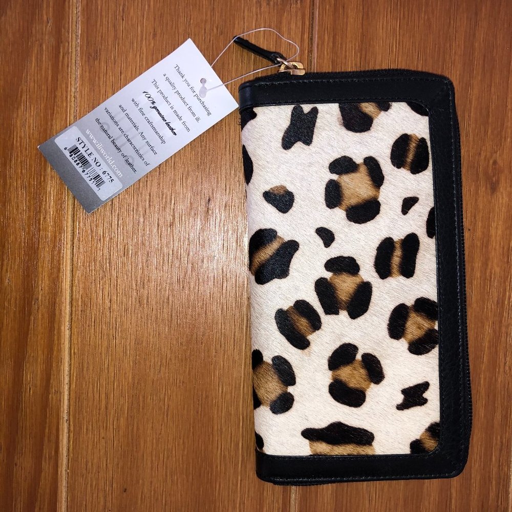 ili New York Black/Leopard hair-calf, wallet
